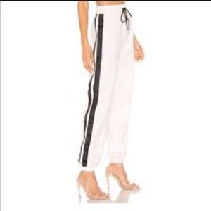 I AM GIA White and Black Track Pants
